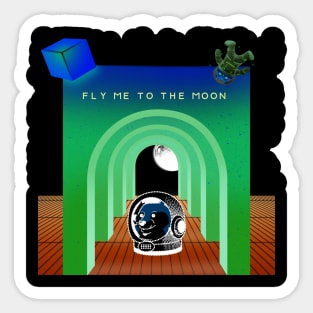 Dogecoin fly to the moon 4 Sticker